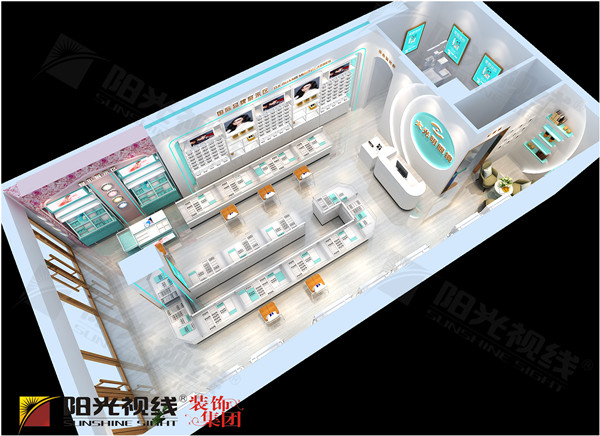 細(xì)長(zhǎng)型眼鏡店怎么裝修設(shè)計(jì)？
